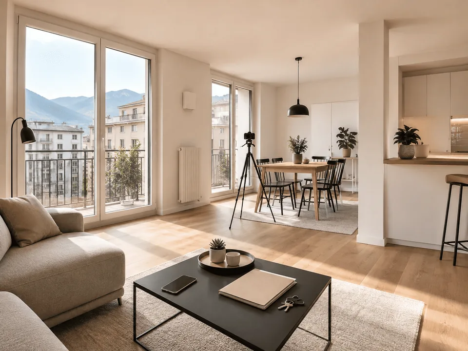 Logement lumineux préparé pour un état des lieux et sa remise en location
